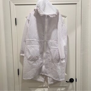 IVY PARK White Honeycomb with High Collar and Drawstring Waist Long